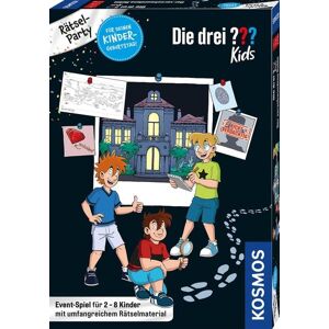 Franckh-Kosmos KOSMOS 683443 - Die drei ??? Kids Rätselparty, Detektiv-Geburtstagsparty-Set inkl. Deko, Detektiv-Spielzeug