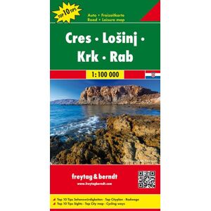 Freytag-Berndt und ARTARIA Cres - LoSinj - Krk - Rab, Top 10 Tips, Autokarte 1:100.000