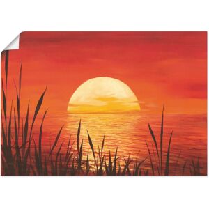 Artland Wandbild »Roter Sonnenuntergang am Ozean«, Bilder vom Sonnenuntergang & -aufgang (1 Stück), in vielen Größen & Produktarten - Alubild / Outdoo