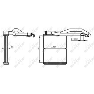 Wärmetauscher, Innenraumheizung NRF 54290