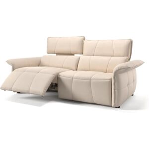 sofanella Ledersofa ADRIA Leder Sofa mit Relaxfunktion 218x101x89cm beige