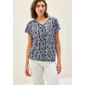 cecil T-Shirt mit Deko-Nähten - Blau - Damen - Size: XS L M XXL S XL