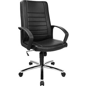 Topstar Chefsessel Premium Point 100, 7909D60 Kunstleder schwarz, Gestell chrom schwarz