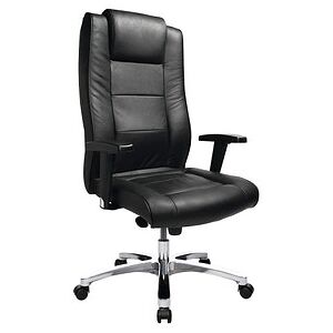 Topstar Chefsessel Chairman® 10, NS29T A80 Leder schwarz, Gestell alu schwarz