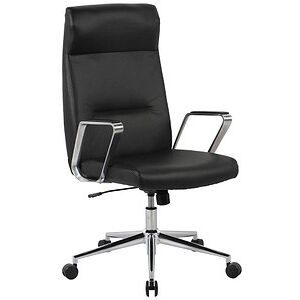 Neutral Chefsessel, 10014 Kunstleder schwarz, Gestell silber schwarz