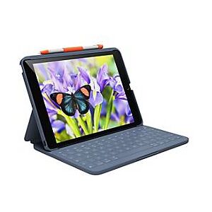 Logitech Rugged Lite - Tastatur und Foliohülle - kabellos - Bluetooth LE - Classic Blue - für Apple 10.2-inch iPad (7. Generation, 8. Generation, 9. Generation)