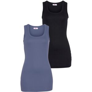 Flashlights Tanktop, (Packung, 2 tlg., 2er-Pack), in Longform blau, schwarz blau, schwarz