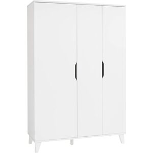 Transland Kleiderschrank »MICHA, by PAIDI, 3-türig«, viel Stauraum durch extra viele Einlegeböden Kreideweiß B/H/T: 131,5 cm x 198,0 cm x 52,4 cm Kreideweiß