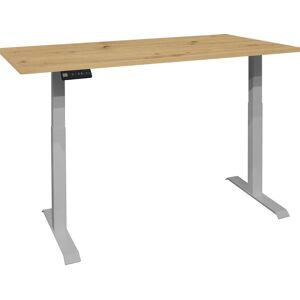 Mäusbacher Schreibtisch »Big System Office«, Breite 160 cm, elektrisch höhenverstellbar silber / asteiche + silber + asteiche B: 160 cm silber / asteiche + silber + asteiche