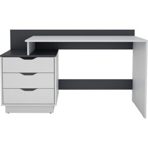 byLIVING Schreibtisch »Bern, moderner Computertisch«, mit viel Stauraum, Breite 138cm, rechts oder links montierbar weiß / anthrazit + weiß + weiß... weiß / anthrazit + weiß + weiß