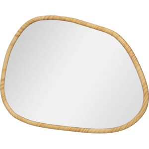 HOMCOM Wandspiegel asymmetrisch 80x60cm Badspiegel mit Holzrahmen antioxidiert, moderne Deko für Bad Wohnzimmer Flur Schlafzimmer .de