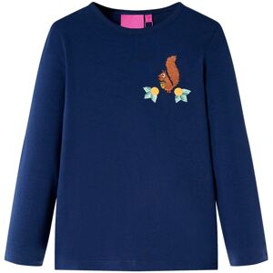 vidaXL Kinder-Langarmshirt Marineblau 92