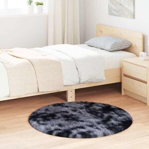 vidaXL Teppich Shaggy Hochflor NAVARRA Dunkelgrau 100x100 cm Polyester