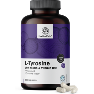 HealthyWorld L-Tyrosin 1000 mg, 365 Kapseln