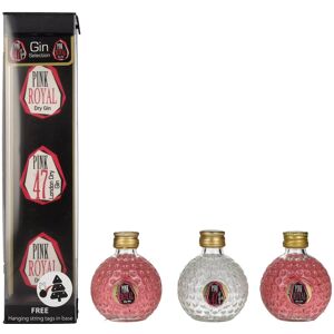 Pink Royal Dry Gin & Pink 47 London Dry Gin Christmas Baubles 42,3% Vol. 3x0,05l in Geschenkbox