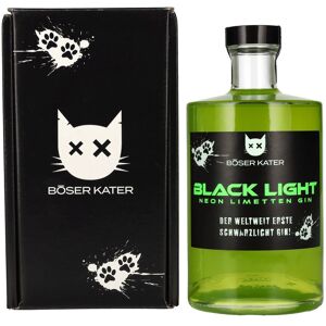 BÖSER KATER Black Light Neon Limetten Gin 40% Vol. 0,5l in Geschenkbox