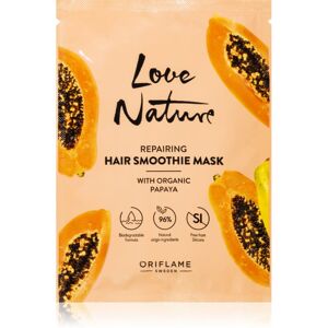 Oriflame Love Nature Organic Papaya regenerierende Maske für die Haare 30 ml