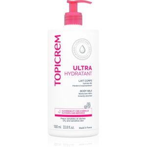 Topicrem UH BODY Ultra-Moisturizing Body Milk Feuchtigkeitsspendende Bodymilk mit Tiefenwirkung für trockene und empfindliche Haut 1000 ml