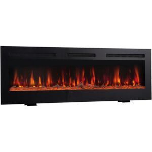 Möbelix , Schwarz , Metall, Glas , 107.0x11.9x46.6 cm , Fernbedienung, Flammeneffekt separat schaltbar, Überhitzungsschutz, Thermostat, Dimmer ,