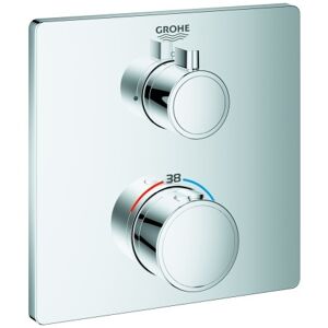 Grohe THM-Brausebatterie Grohtherm 24078 1 Abg. FMS für Rap. SmartBox eckig chrom, 24078000 24078000