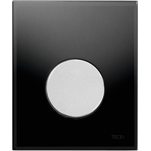 Tece loop Urinal-Betätigungsplatte m. Kart. Gl. schw. glzd. Taste Chr. matt, 9242655 9242655