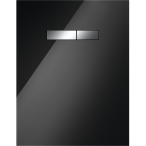 Tece lux Betätigungsglasplatte manuell Glas schwarz glzd., Tasten Chrom glzd., 9650004 9650004