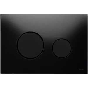 Tece loop WC-Betätigungsplatte Zweimengen Glas schw. glzd. Tasten schw. glzd., 9240657 9240657