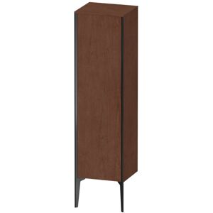 Duravit XViu Halbhochschrank XV1325RB213 40x36x133cm, schwarz matt, Tür rechts, amerikanischer nussbaum