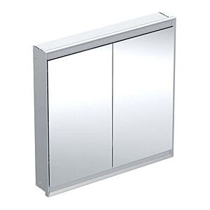 Geberit One Spiegelschrank 505803001 90 x 90 x 15cm, Aluminium eloxiert, mit ComfortLight, 2 Türen