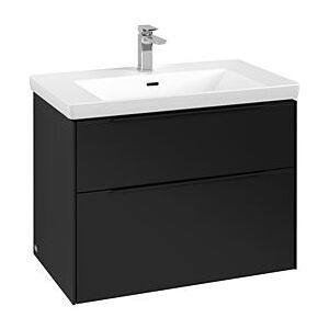 Villeroy und Boch Subway 3.0 Waschtisch-Unterschrank C57401VL 77,2x57,6x47,8cm, ohne LED/Griff Volcano black, volcano black
