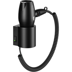 Keuco Plan Haartrockner 14995370037 schwarz matt/schwarz, mit Halter