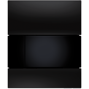 TECEsquare Urinal Betätigungsplatte 9242809 Glas schwarz, Tasten schwarz, mit Kartusche