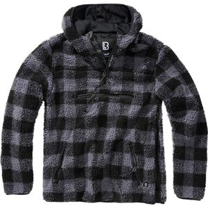 Brandit Teddyfleece Worker Pullover Schwarz Grau XL male