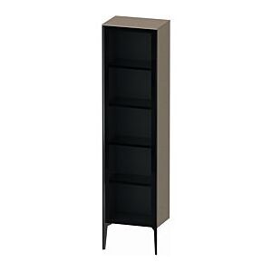 Duravit XViu Hochschrank XV1376LB211 50x36x177cm, Glastür, schwarz matt, Tür links, eiche kaschmir