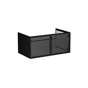Vitra Liquid Waschtisch-Unterschrank 66740 88x51x41cm, Korpus schwarz matt/Front Metall perforiert schwarz matt