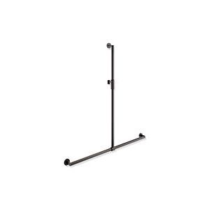 Hewi System 900 Duschhandlauf 900.35M40260ER 1250 x 1184 mm, dunkelgrau, schwarz tiefmatt