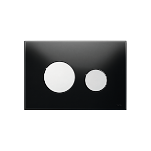 TECEloop Betätigungsplatte 9240656 Glas schwarz, Tasten chrom glänzend