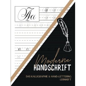 unbekannt - Moderne Handschrift: Hardcover KALLIGRAPHIE lernen für Einsteiger und Fortgeschrittene. Praktische Kalligrafie Übungsblätter mit Buchstaben zum ... Buch mit 100 Seiten Kalligraphie Papier A4