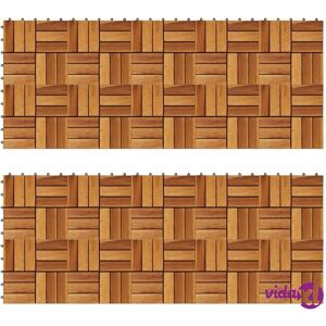 vidaXL Decking Tiles 30 x 30 cm Acacia Set of 20