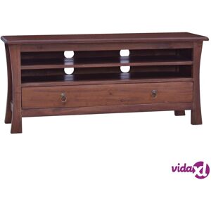 vidaXL TV Cabinet Classical Brown 100x30x45 cm Solid Mahogany Wood