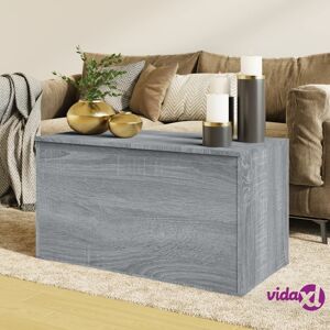 vidaXL Storage Chest Grey Sonoma 84x42x46 cm Engineered Wood