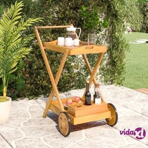 vidaXL Tea Trolley 54x87x90 cm Solid Wood Acacia