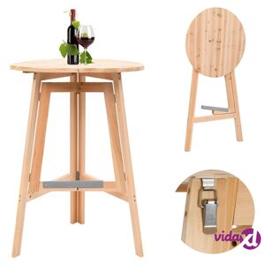 vidaXL Foldable Bar Table 78 cm Fir Wood