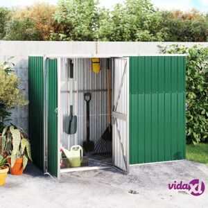 vidaXL Garden Tool Shed Green 225x89x161 cm Galvanised Steel