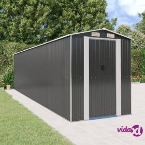 vidaXL Garden Shed Anthracite 192x772x223 cm Galvanised Steel