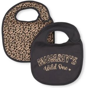 Baby-Berry Baby Bib 2 Pack ASPHALT LEOPARD (LEOPARD) size One Size