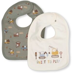 Baby Berry Baby 2 Pack Printed Cotton Bibs DIGGER (DIGGER) size One Size