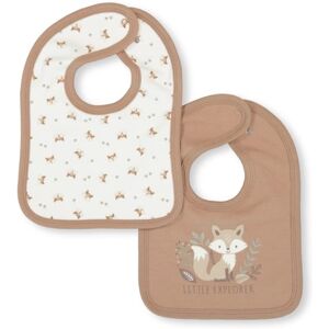Baby Berry 2 Pack Printed Cotton Bibs OFF WHITE FOX (FOX) size One Size