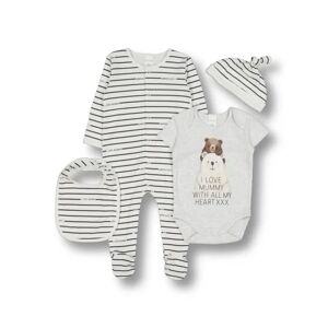 baby-baby-baby-gift-hampers Baby Cotton 4 Piece Starter Pack SNOW WHITE MARLE 1936 (SLOGAN) size 0-3 mth
