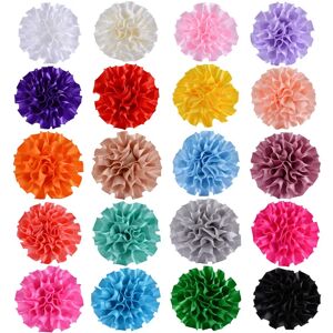 Yundfly 10pcs Fashion 2" Ribbon Pleated Flower Handmade Rose Flowers DIY Baby Girls Headbands Hair Accessories